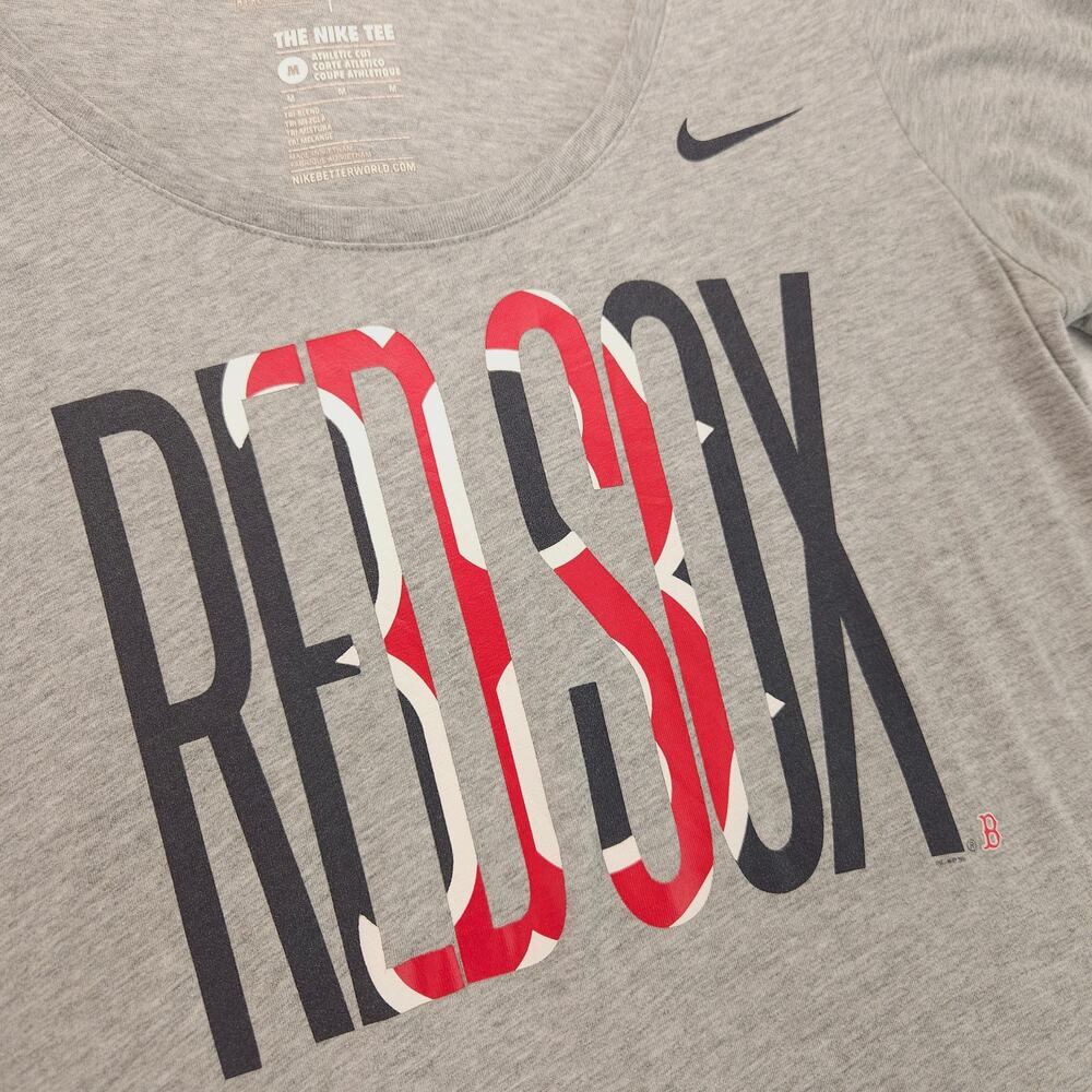 Nike Boston Red Sox Graphic Short Sleeve Shirt Adult Womens Size Medium M Gray - Picture 4 of 10
